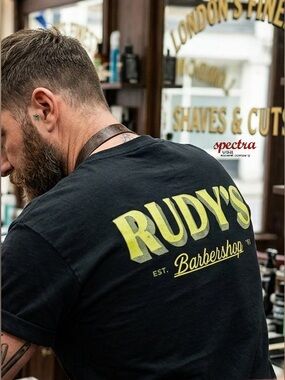 Rudy's Short Sleeve Logo Tee - Black/Yellow
